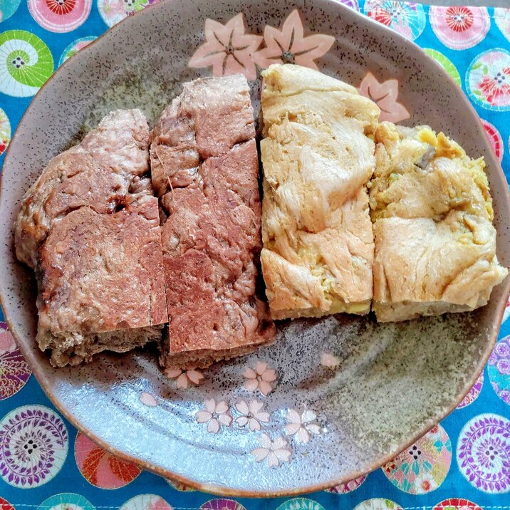 生地作り5分☆フライパンだけで完成☆さつまいもパン